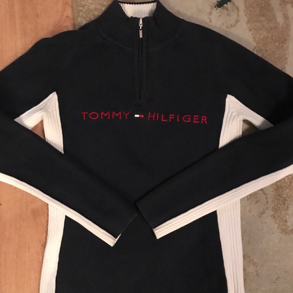 Tommy Hilfiger MEDIUM QUARTER ZIP SPELL SWEATER